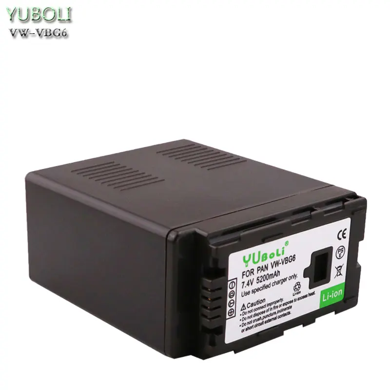 Высоко-Ёмкость VW-VBG6 Li-Ion Батарея VW VBG6 VWVBG6 Перезаряжаемые Камера Батарея для Panasonic HDC AG-AC160A батарея для камеры - Цвет: 1battery