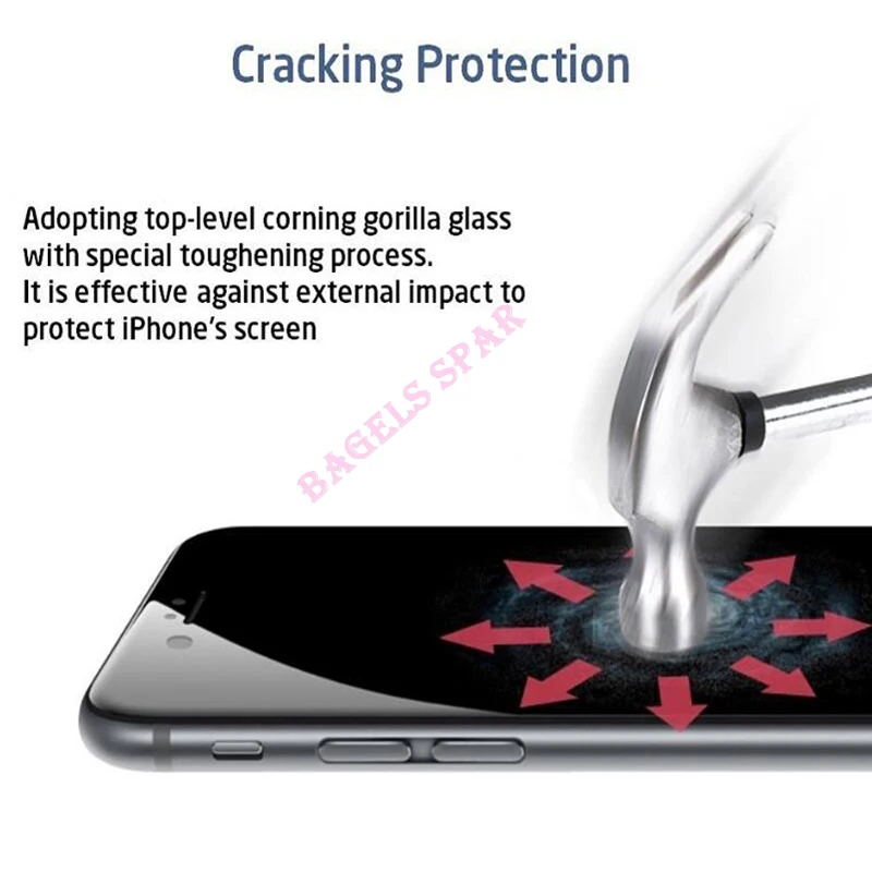 Закаленное 3d стекло с полным покрытием экрана для iPhone 6 6s Plus защитная пленка 7 8 X XS 5