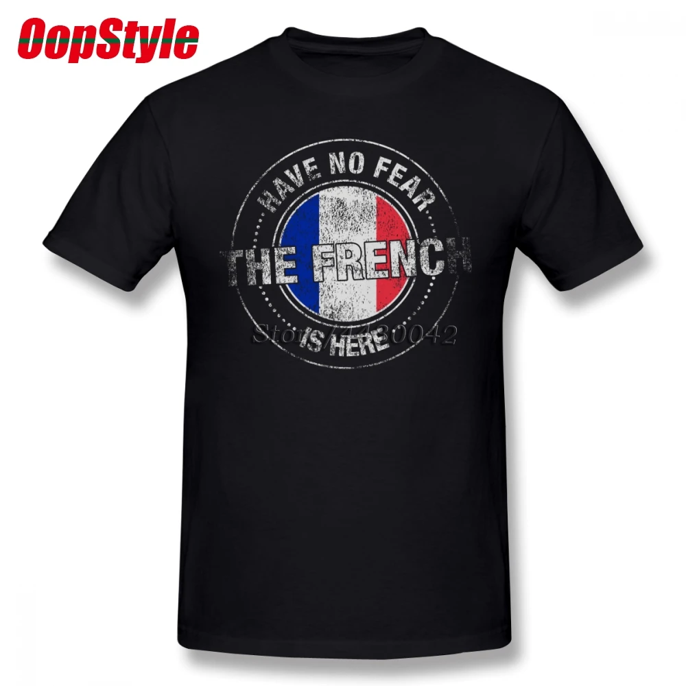 Have No Fear The French Is Here футболка с круглым вырезом хлопок на заказ длинным рукавом