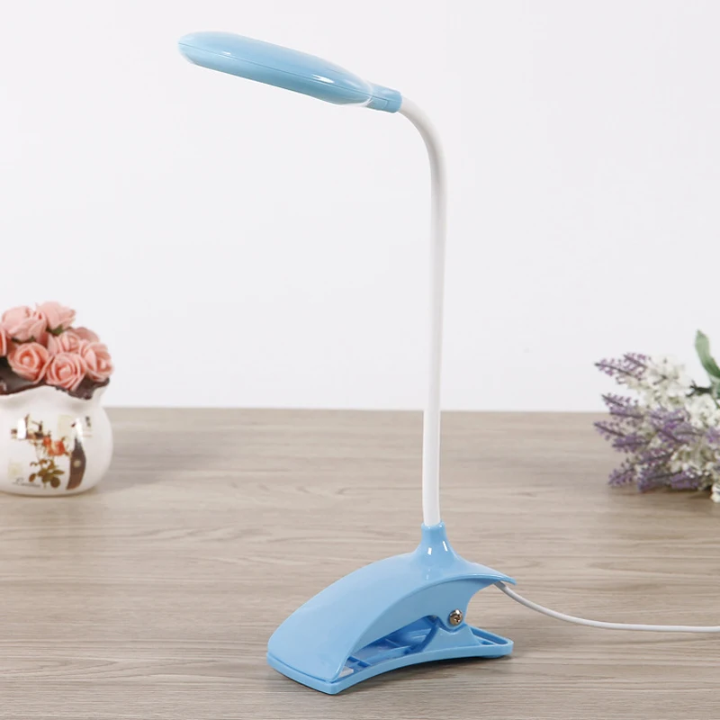 USB Ночник LED 360 градусов вращающийся зажим Настольная лампа Защита глаз чтение
