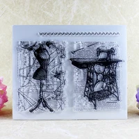 ylcs160 sewing silicone clear stamps for scrapbooking diy album paper cards making decoration embossing rubber stamp 18x15cm