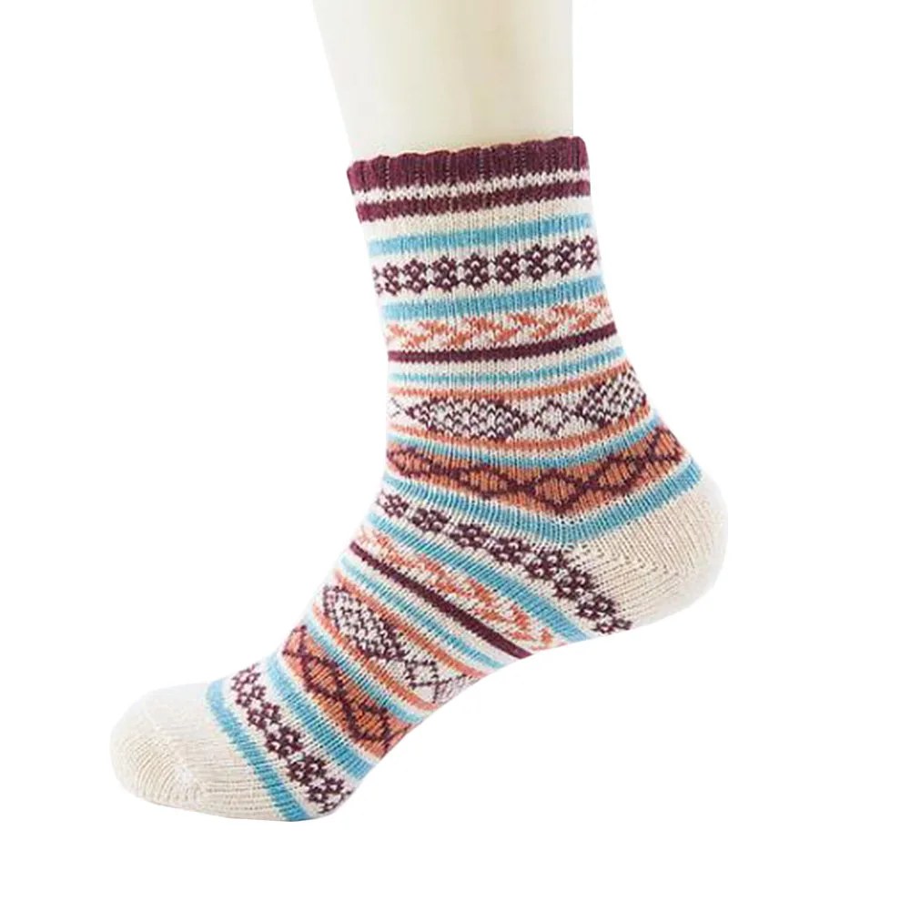 

New 2020 Christmas Socks Winter Woolen Men Calcetines Striped Thick Warm Socks Comfortable Casual Calcetines Men Socks Fashion