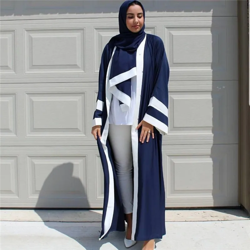 Простое мусульманское платье abaya 4 цвета кардиган длинные халаты кимоно Jubah Ramadan