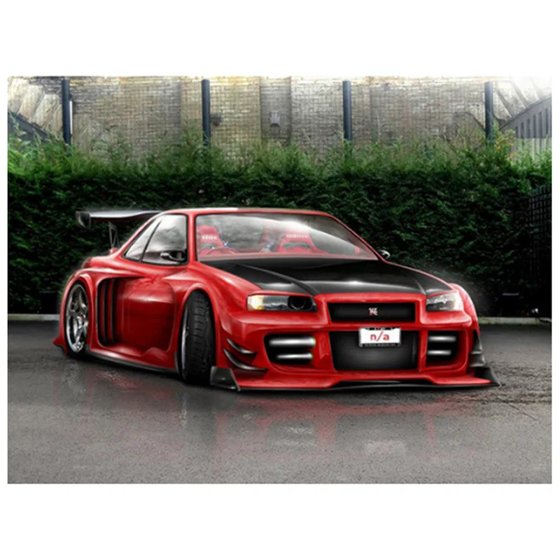 5D DIY Алмазная картина вышивка крестиком спортивный автомобиль полный квадрат
