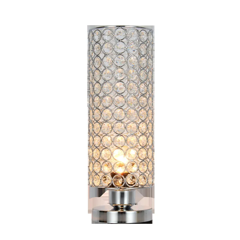 

Creative Simple Cylindrical Crystal Table Lamp Modern Eyeshield LED Desk Lamp For Study Bedroom Bedside Lamp