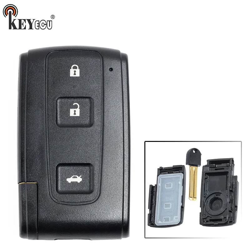 Запасной смарт чехол KEYECU для автомобильного ключа Toyota Avenis Crown Prius 3 кнопки CMII ID: