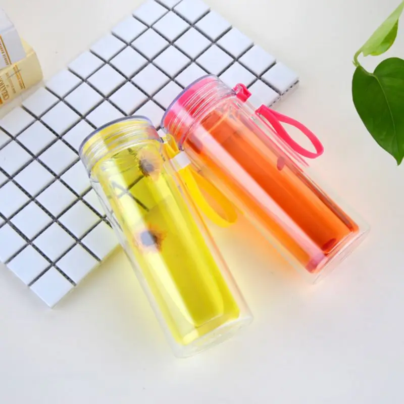Корейский стиль 360 мл фруктовый двухэтажный стеклянный флакон для воды my Candy botella