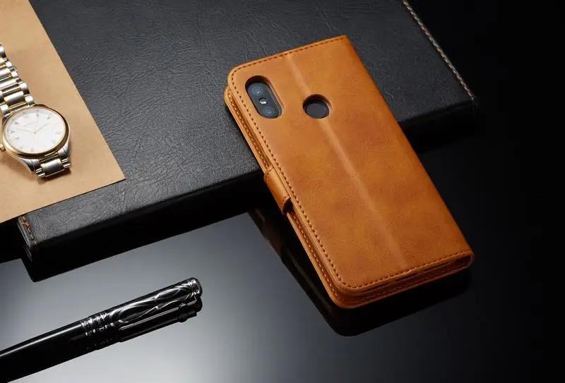 Чехлы для Xiaomi Redmi Note 7 Pro, роскошный чехол с магнитной застежкой, Простой деловой кошелек, кожаный чехол для телефона Redmi Note 7, чехол