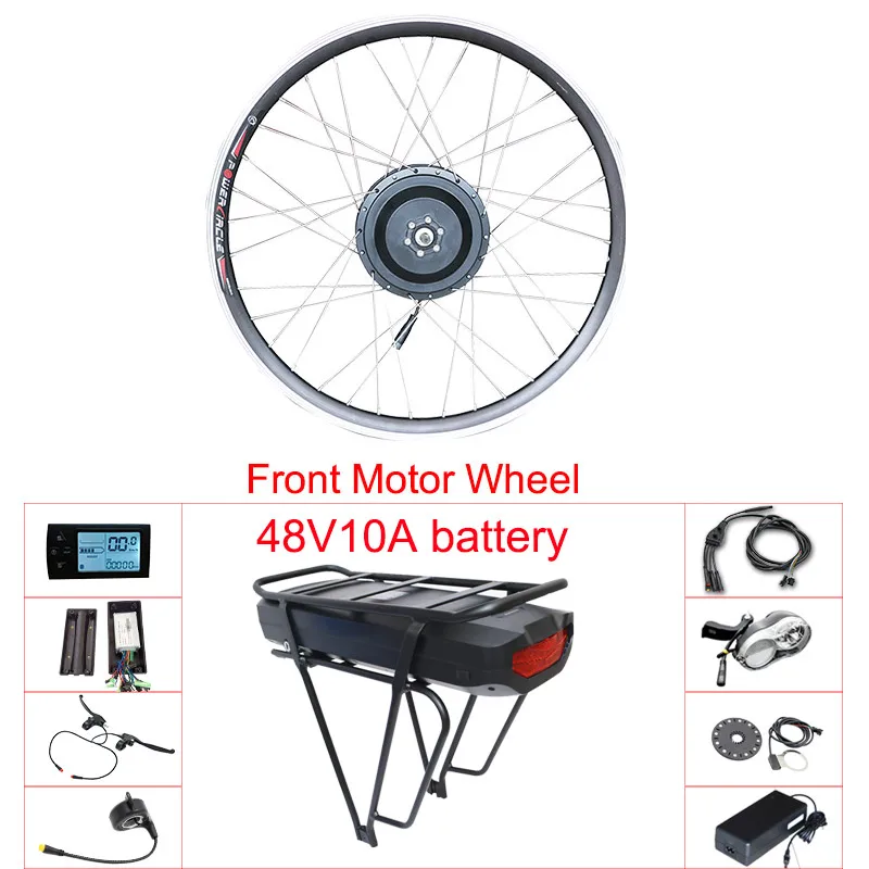 500W48v10aLCD front 48 в 500 Вт передний/задний мотор колеса Электрический велосипед комплект 48 В Ступица колеса мотор E велосипед комплект 2" 24" 2" 700C lcd комплект для переоборудования электрического велосипеда - Цвет: 500W48v10aLCD front