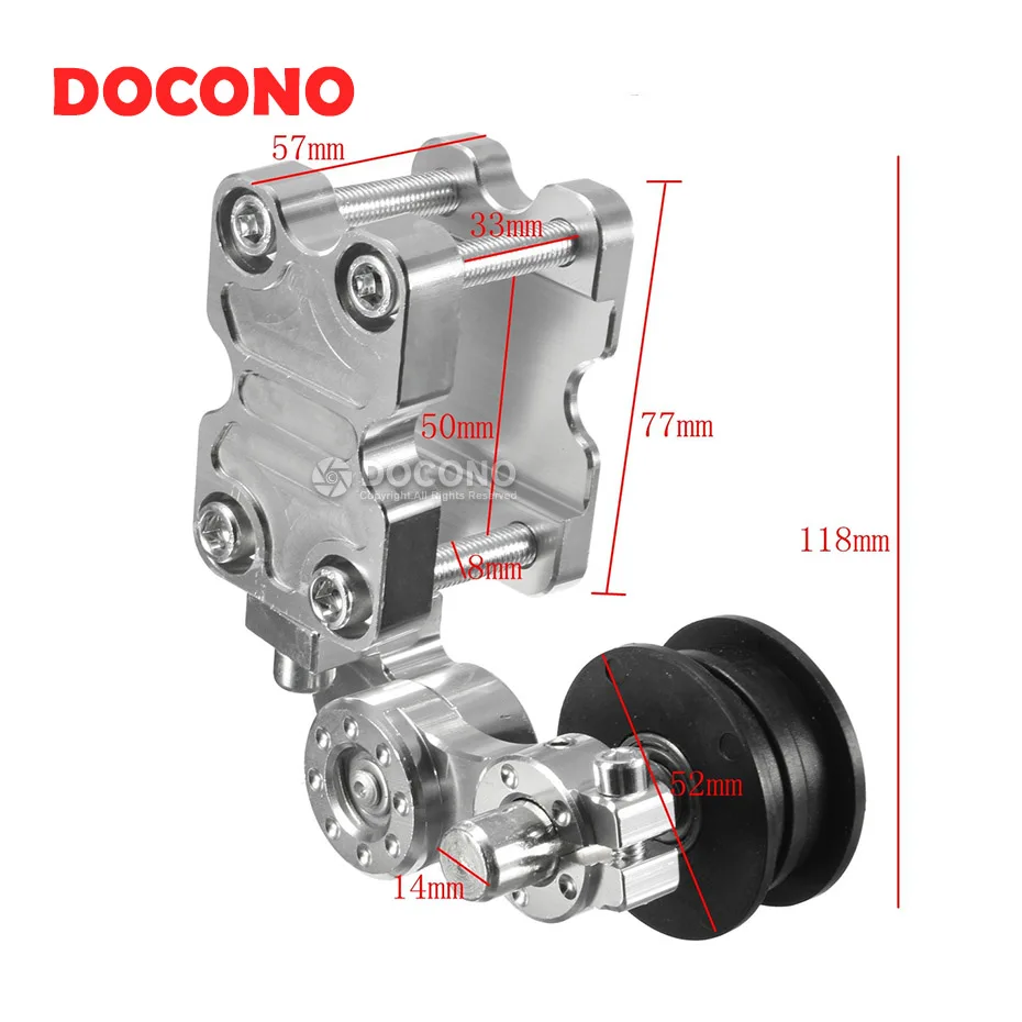 DOCONO Регулируемый алюминиевый Натяжной болт на роликах мотоциклетный Чоппер