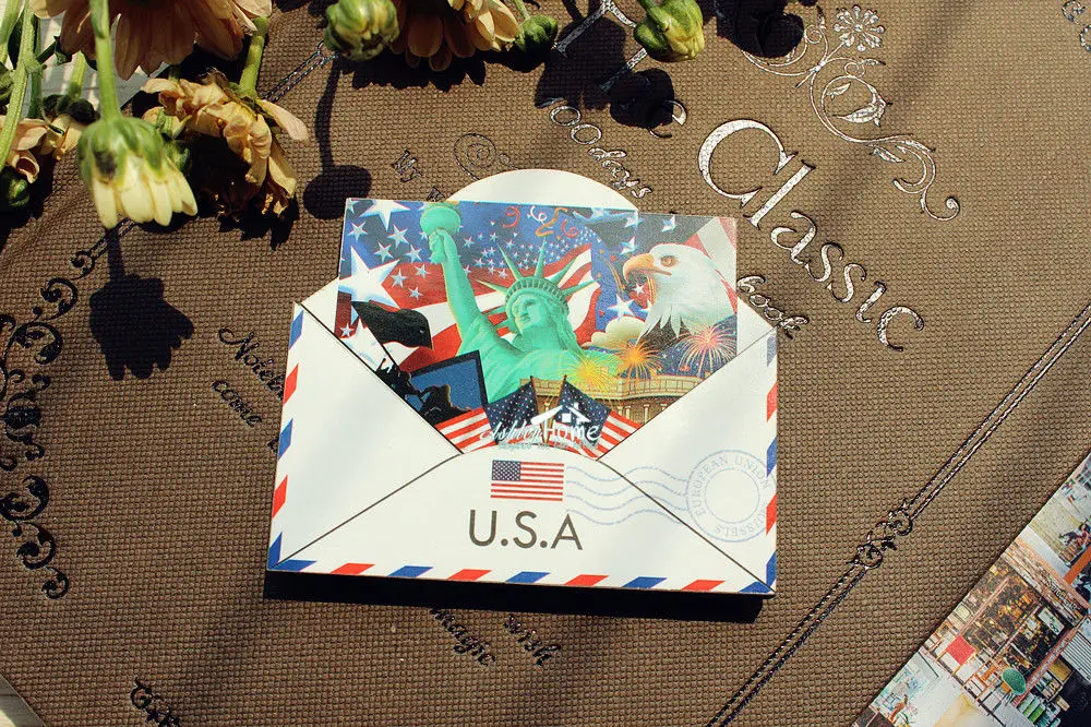 США туристический сувенир для путешествий 3D Деревянный магнит на холодильник