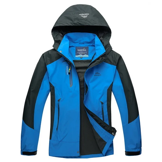 men blue LoClimb Весенняя Мужская и Женская водонепроницаемая куртка для отдыха на природе, Походное пальто, ветровка для рыбалки, альпинизма, походные куртки, AW119 - Цвет: men blue