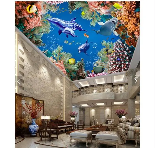 

3D wallpaper custom 3d ceiling wallpaper murals 3D stereo ceiling zenith frescoes wall paper 3d living room photo wallpaper