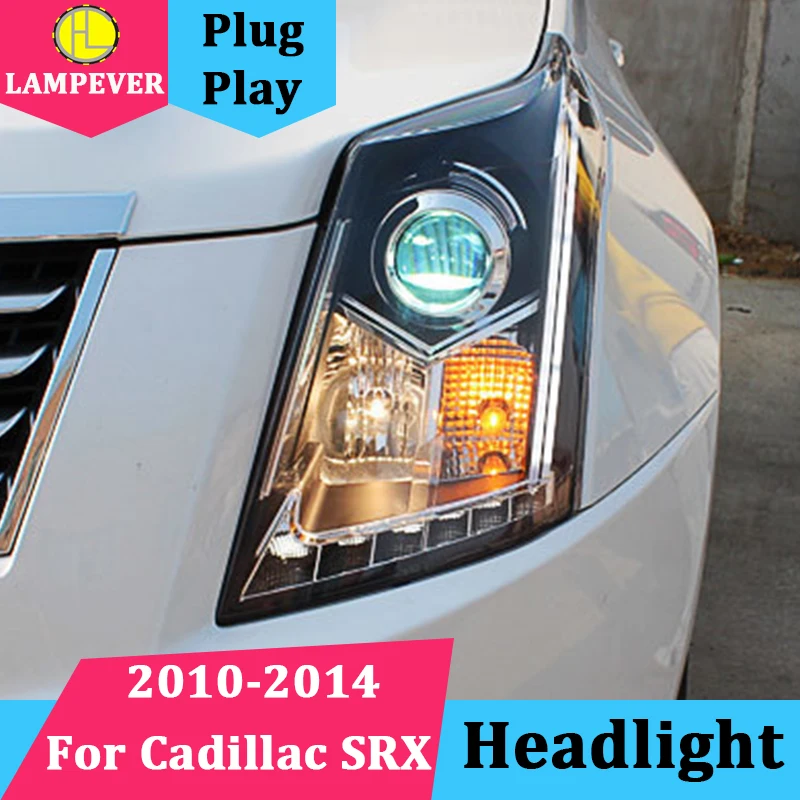 Автомобильные фары Lampever для Cadillac SRX 2010-2014 светодиодные DRL линзы с двойным лучом H7