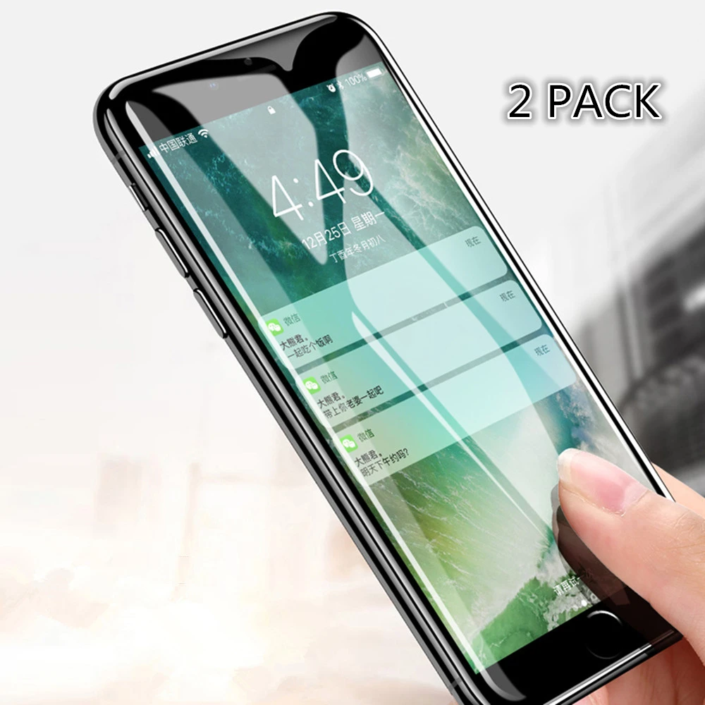 IMIDO 2 шт 5D закаленное стекло с круглыми закругленными краями для iPhone 6 6s 7 8 Plus