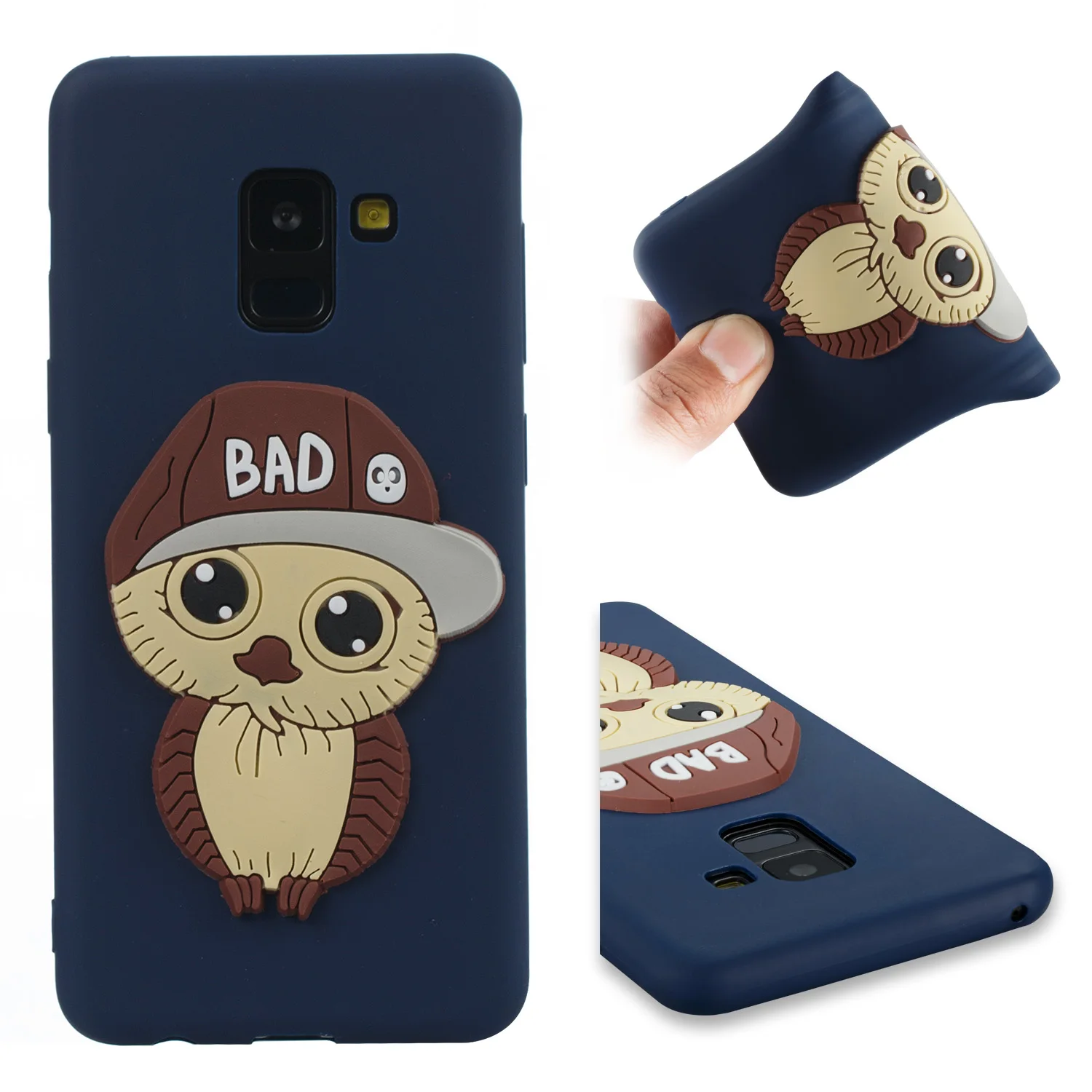 Чехол для Samsung Galaxy A8 (2018) Мягкий защитный чехол из ТПУ с 3D рисунком силиконовый