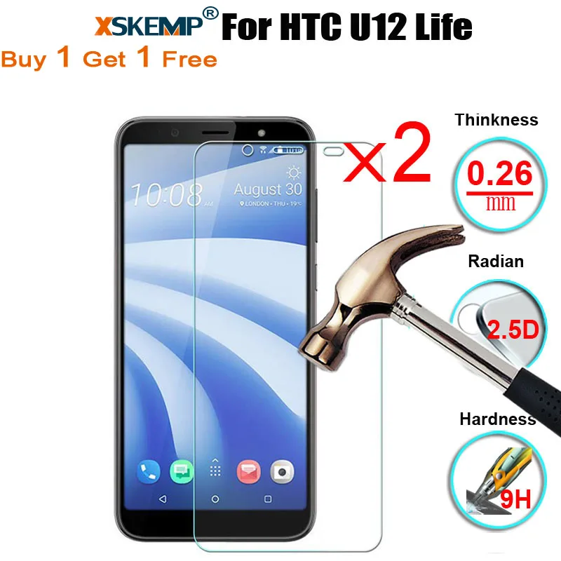 Ультратонкая защитная пленка из закаленного стекла против царапин для HTC U12 Life &