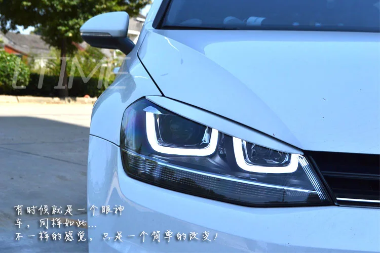 АКД углеродного волокна фары веки наклейки для автомобиля Volkswagen Golf 7/7. 5 MK7 GTI R Rline автомобиль спортивный стиль