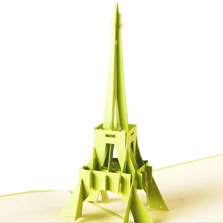 La Tour Эйфелева башня ручной работы Креативные Киригами и Оригами 3D всплывающие