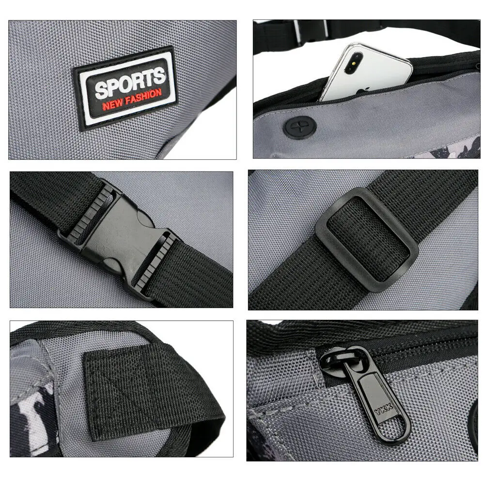 

2019 Travel Bum Bag Fanny Pack Waist Bag Zipped Casual Outdoor Sports Adjustable Shoulder Bag Pouch Gym Satchel