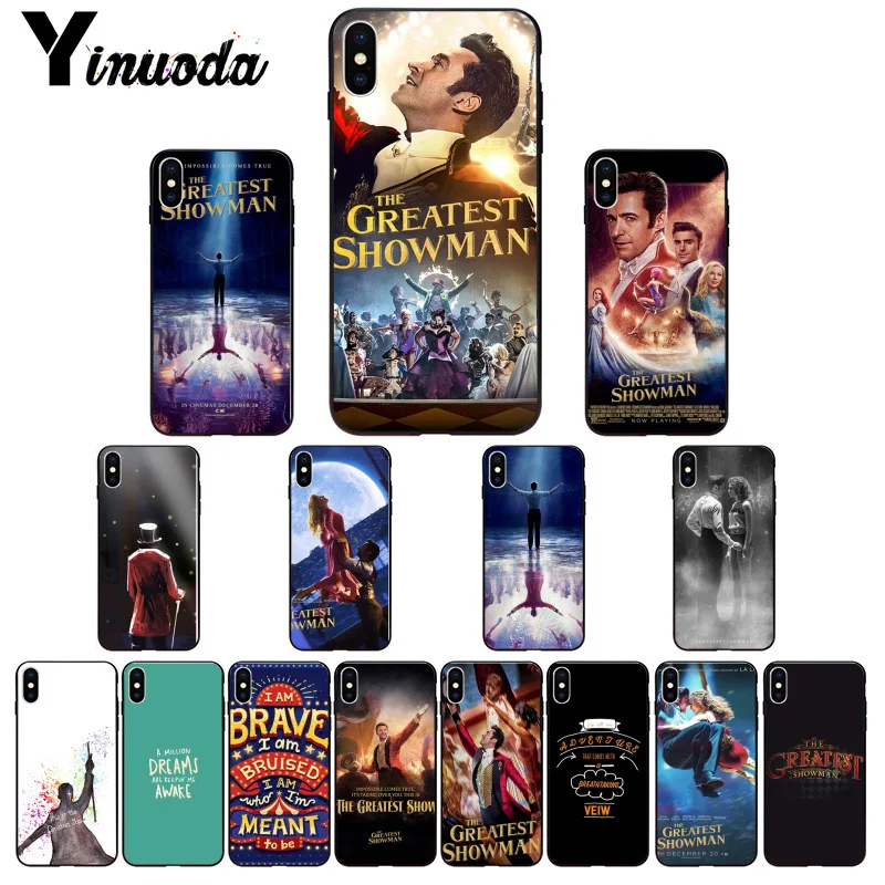 11pro MAX The Greatest Showman умный чехол черный мягкий для телефона iPhone X XS 6 6s 7 7plus 8 8Plus 5 5S SE