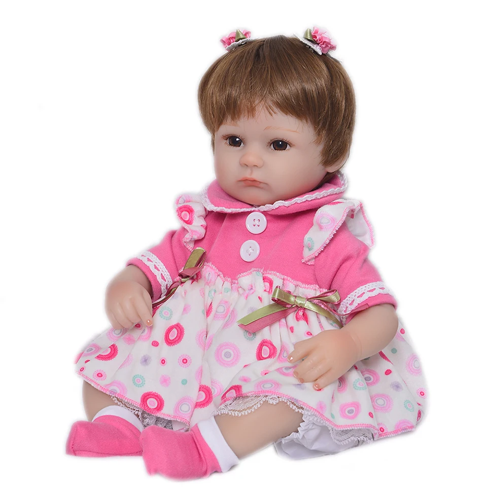 Коллекционные Мягкие силиконовые куклы Новорожденные 17 дюймов 42 см реалистичные