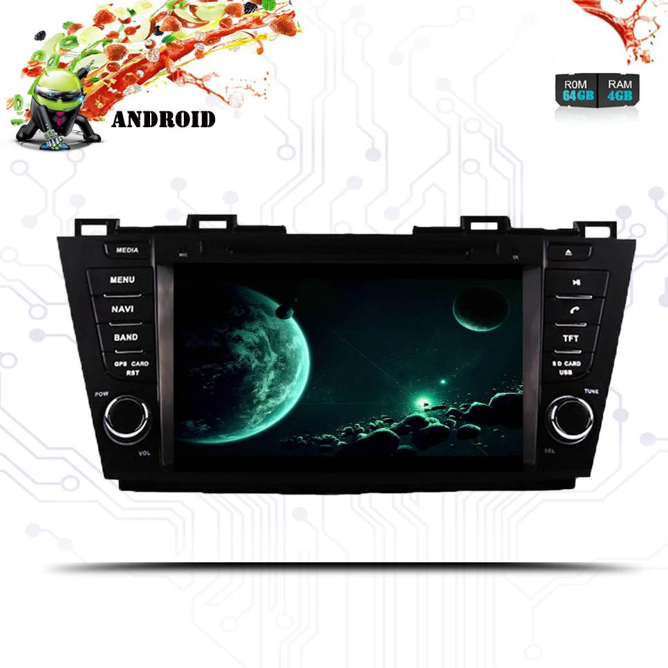 Восьмиядерный Android 9 0 автомобильный dvd-плеер для MAZDA 5 dvd gps аудио 4G RAM BULIT IN 3/4G 64GB ROM