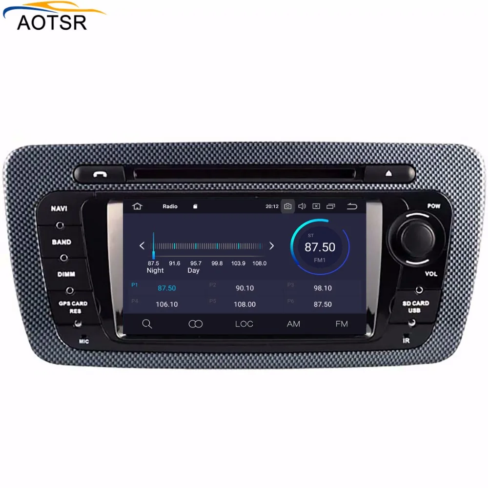 Автомагнитола с DVD плеером Android 9 0 для Seat Ibiza 6j 2009 2010 2012 2013 GPS навигация 2 Din экран