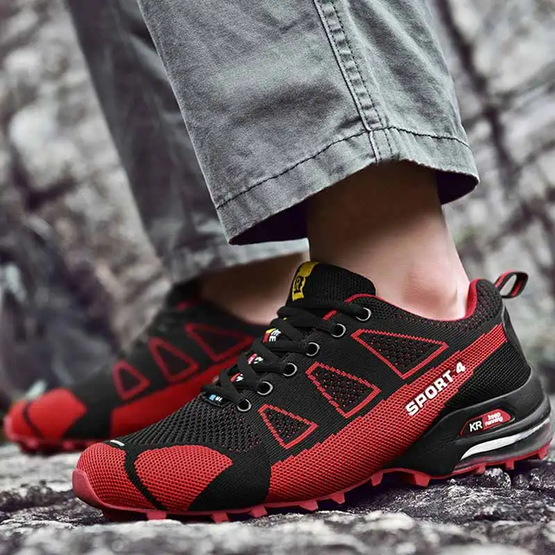 Running Shoes Men Sport Sneakers Athletic Baskets Homme Mesh Breathable Outdoors Zapatillas Hombre | Спорт и развлечения