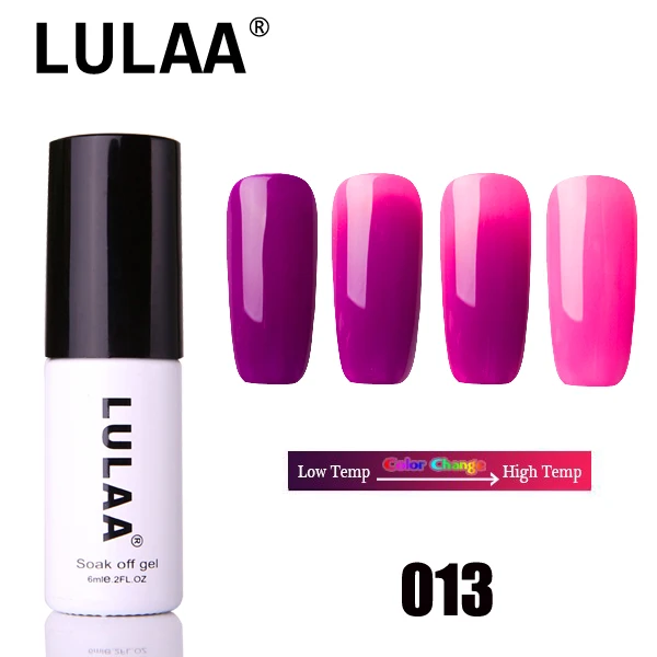 Lulaa новейший 6 мл температурный Гель-лак измененный цвет замачиваемый УФ-и светодиодный Гель-лак для ногтей длительный прочный ноготь лак 3 в 1 градиентный цвет - Цвет: 013