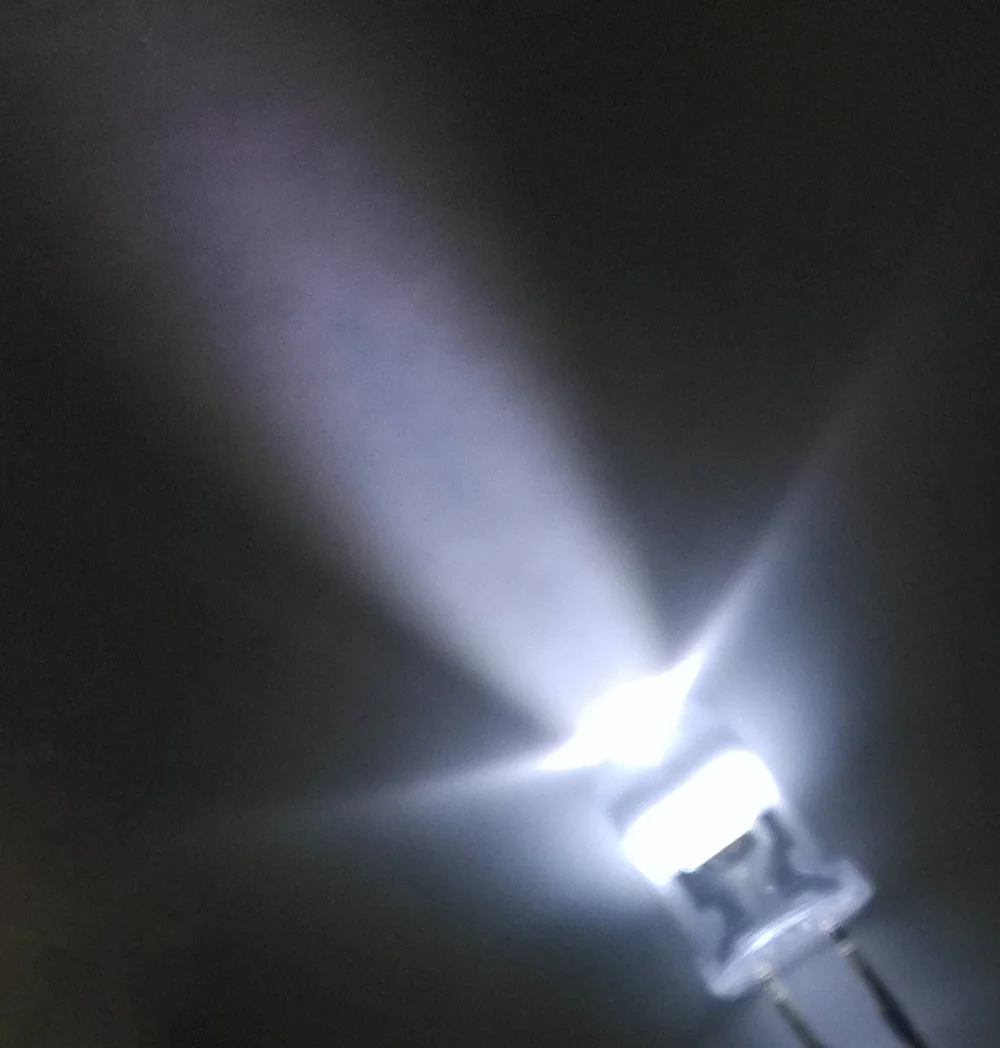 100 шт./лот Ультра высокая яркость LED 5 мм круглые прозрачные бусины красный зеленый