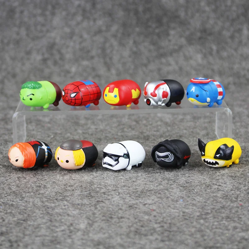 Горячая 10 Шт./лот Мстители Халк Человек Паук Капитан Америка Росомаха Железный