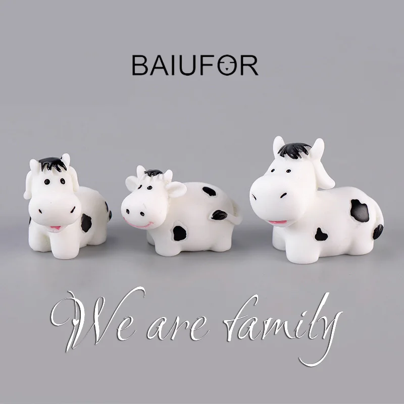 BAIUFOR животные Миньоны ферма корова СЕМЬЯ DIY статуэтки для террариума Феи декор