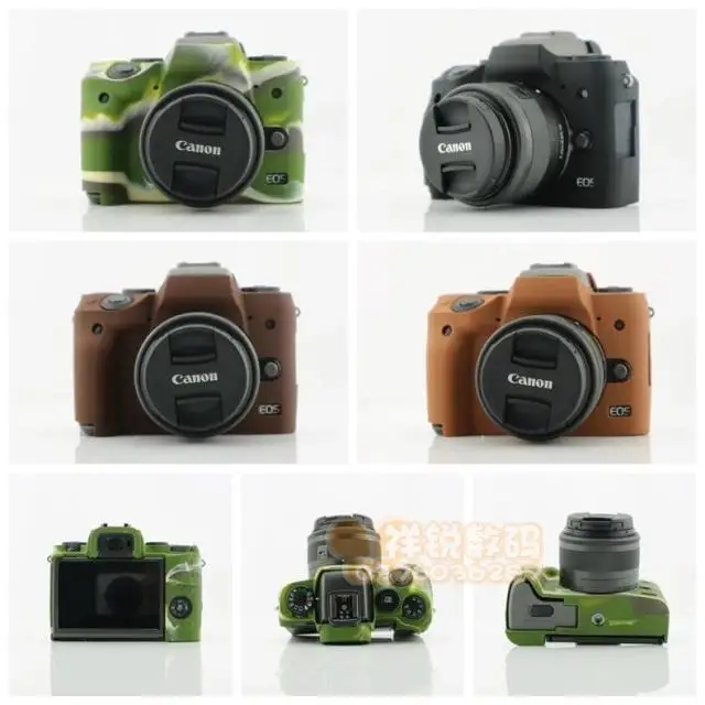 Мягкий силиконовый резиновый защитный корпус для камеры чехол Сумка canon EOSM5 M3 M5 M6