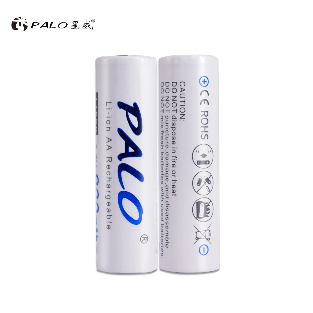PALO 14500 900mAh 3 7 V литий ионная аккумуляторная батарея AA литиевая для светодиодных