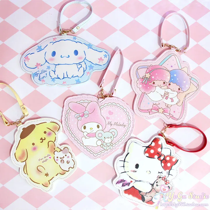 Мультфильм Япония hello kitty My Melody Cinnamoroll пудинг собака Маленькие близнецы звезды автобус карта Студенческая карта чехол Брелок багажная бирка
