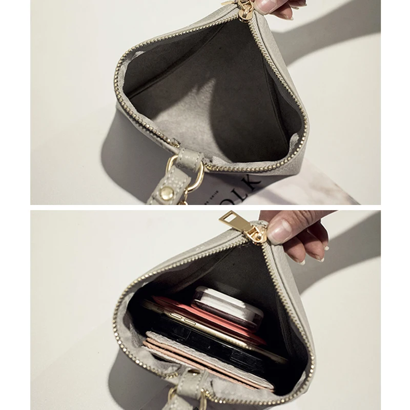 UKQLING мини треугольный женский клатч сумочка на руку ремешок Маленькая женская