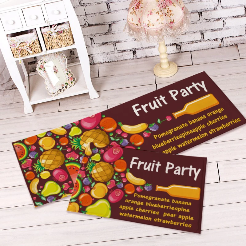 Ковры для домашнего декора прикроватные коврики с принтом фруктов Придверный