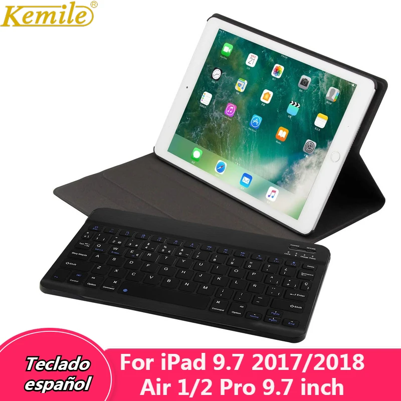 Испанская клавиатура чехол для iPad 6th 9 7 2018 ультратонкая Подставка Крышка 2017/2018 Air