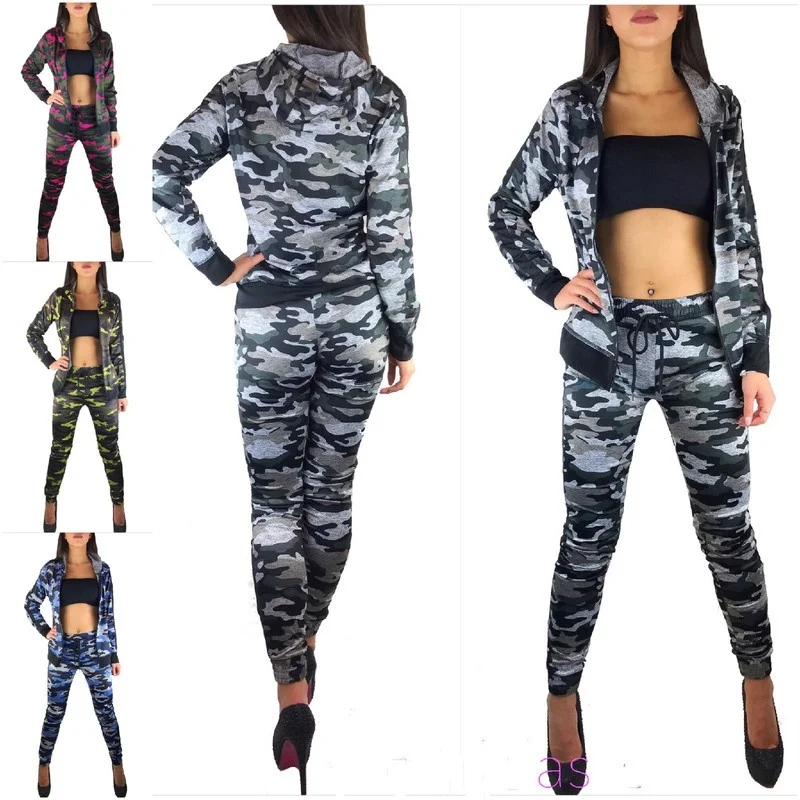 

ZOGAA 2019 Women Long Sleeve Long Pants Suits Two Pieces Set Sporting Tracksuit Outfit Hoodie Top and Pant Tracksuit Women Sets