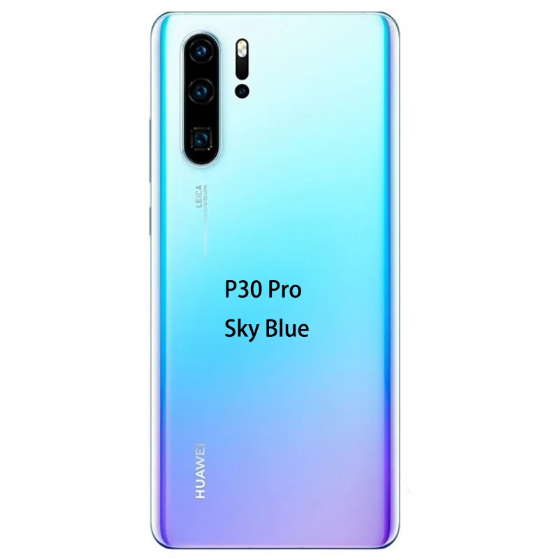 P30 Pro Sky Blue Задняя Батарея задняя крышка Стекло Корпус чехол с Камера объектив для huawei P30 P30 Pro ELE L09 L29 AL00 - Цвет: P30 Pro Sky Blue