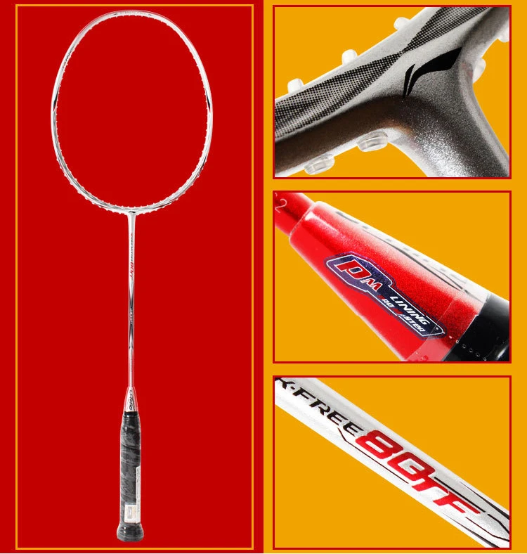 Подлинная Li Ning 80TF 3D брейк-фри профессиональная ракетка для бадминтона с полным углеродным волокном ультра-легкая одностворчатая ракетка