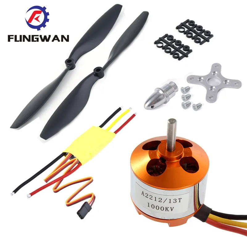 Бесщеточный двигатель Outrunner A2212 1000KV 2200 + 30A ESC 1045 пропеллер (1 пара) комплект Quad Rotor