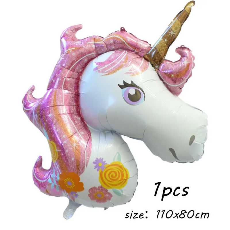 big pink unicorn Единорог День Рождения украшения Гигантские Воздушные шары из фольги с радугой и единорогом Свадебный детский душ Декор детские игрушки Воздушные шары вечерние принадлежности - Цвет: big pink unicorn
