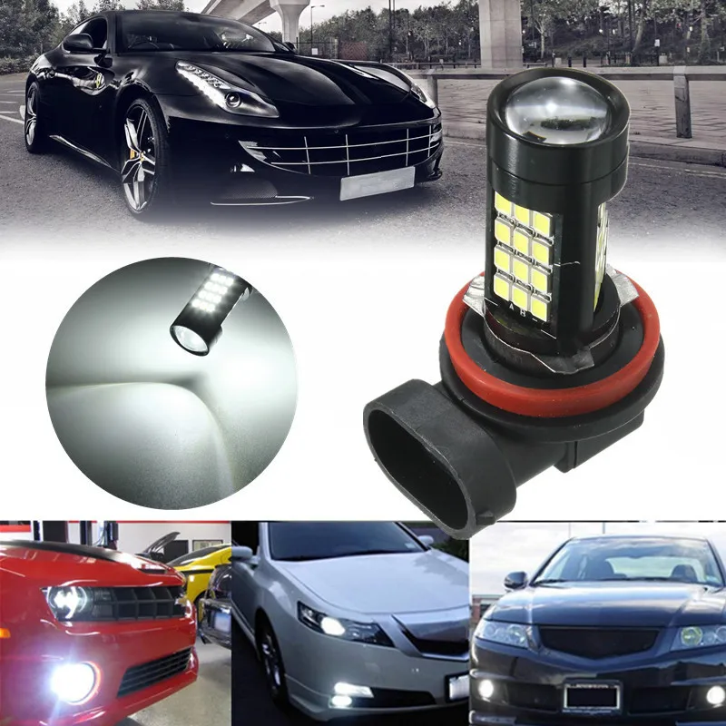 2 шт. H11/H8 42 SMD LED Белый Samsung 2835 Canbus без ошибок противотуманная фара 6500K NR