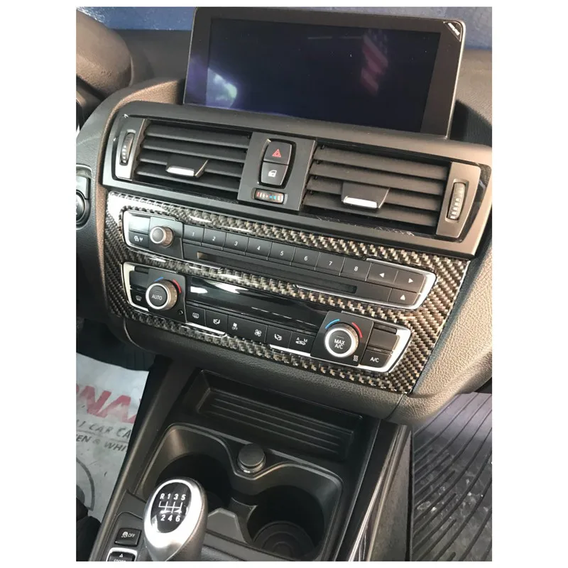 Для BMW F20 F21 Автомобильный интерьер из углеродного волокна кондиционер CD панель