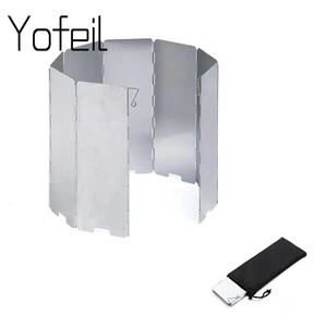 8 тарелок, алюминиевый сплав, складная плита для приготовления пищи на открытом воздухе, кемпинга, плита, ветрозащитный экран