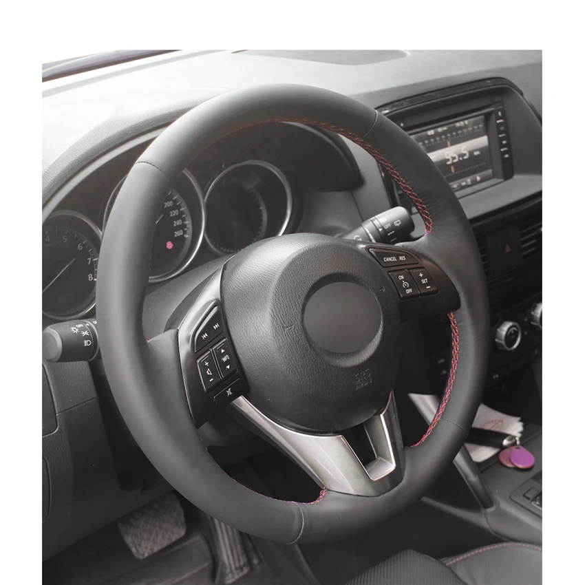 Искусственная кожа PU для Mazda 3 Axela 6 Atenza 2 Чехол рулевого колеса автомобиля Scion iA Toyota