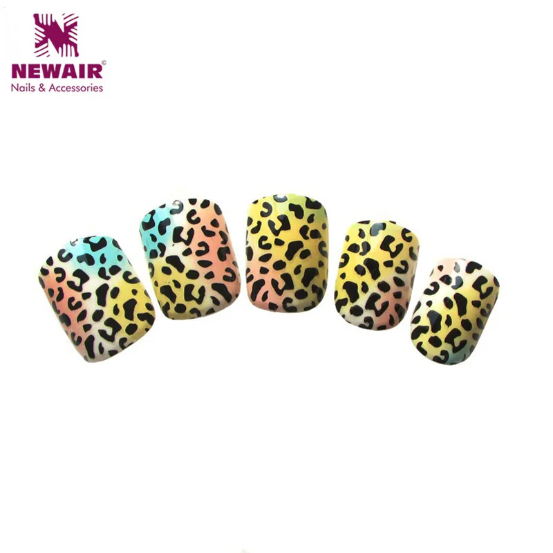 Leopard наклейки на ногти Советы ABS полное покрытие нажмите накладные