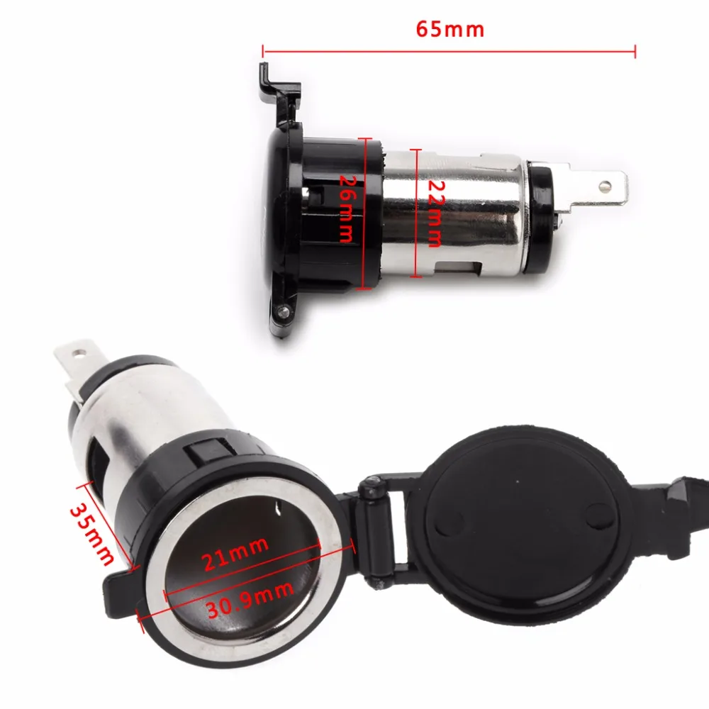 New Arrivals 12-24V Waterproof Cigarette Lighter Socket Power Plug Outlet Parts For Motorcycle Car Truck Camper Boat C45 | Автомобили и